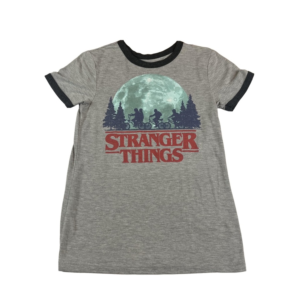 Netflix Stranger Things Grey Tee Shirt, Size Medium